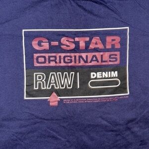 G-star raw denim shirt shirt sleeve logo​